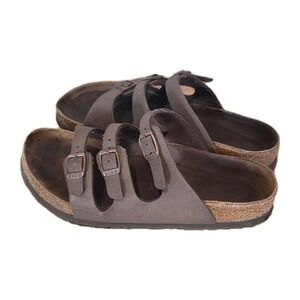 Birkenstock Florida Sandals Women 9 US 40 EU Brown Slide Strappy Soft Footbed